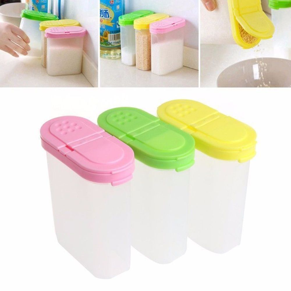 1Pcs Plastic Spice Dubbele Potten Fles Rack Shaker Voor Kruiden Kruiderij Suiker Zout Keuken Spice Gereedschap 250Ml