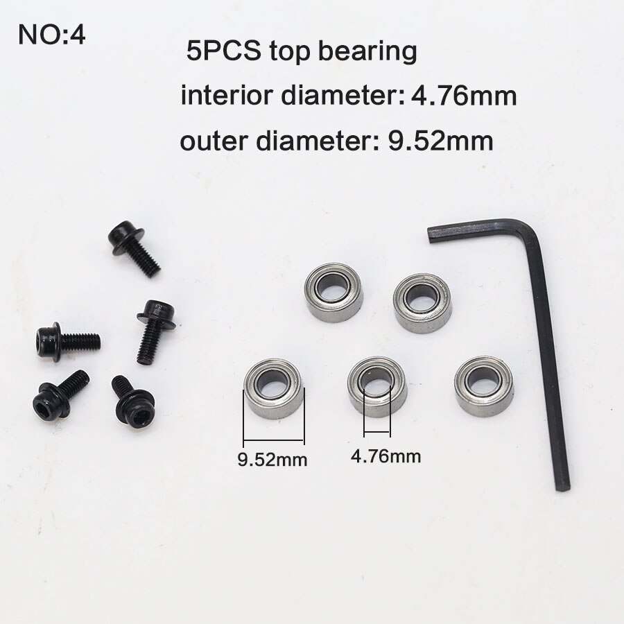 Rodamiento y anillo de parada para Router Bit SH 1/2, 3/8, 3/4, 1/4 de 1/2 &quot;, 5 unidades: NO4