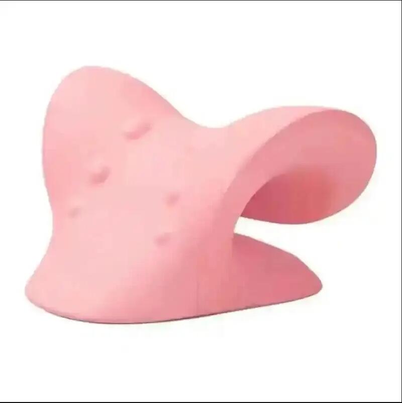 Almohada de masaje de columna Cervical, almohada en forma de U, almohada de masaje Cervical Shiatsu por gravedad, reparación de cuello y hombros, relajación del cuello: Rosa