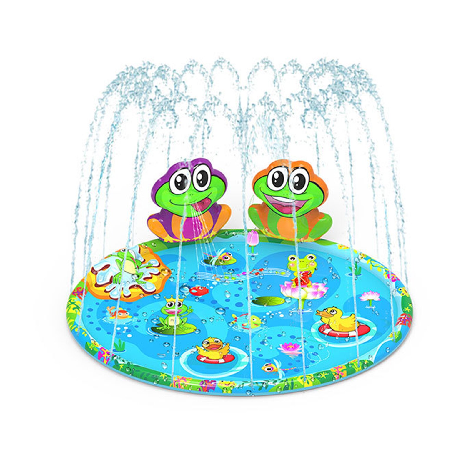 Zomer Kids Kinderen Water Speelgoed Kids Sprinkler Water Kussen Mat Outdoor Gazon Kikker Splash Mat Outdoor Gazon Sprinkler pad: Default Title