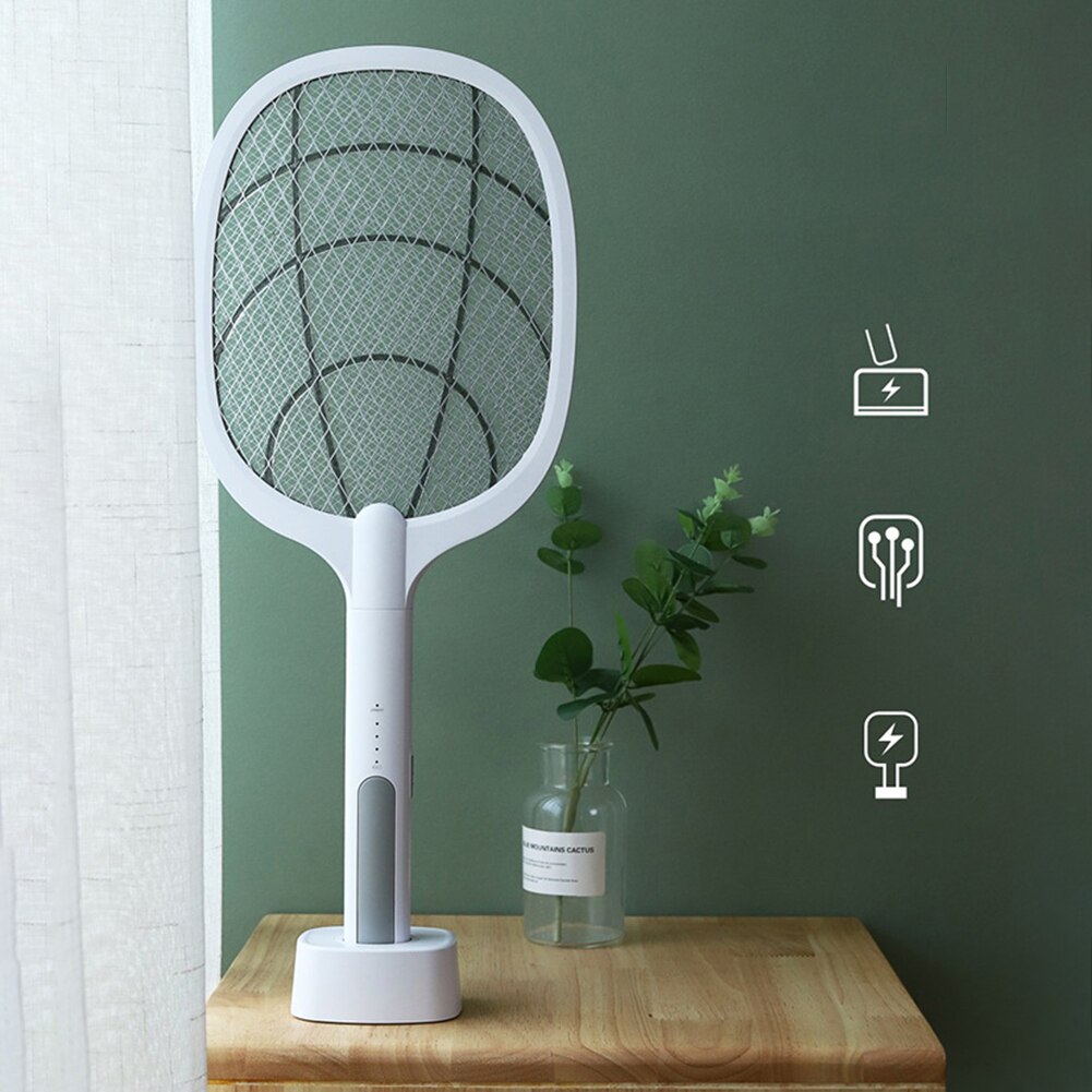 Matamoscas eléctrico para el hogar, raqueta exterminadora de insectos