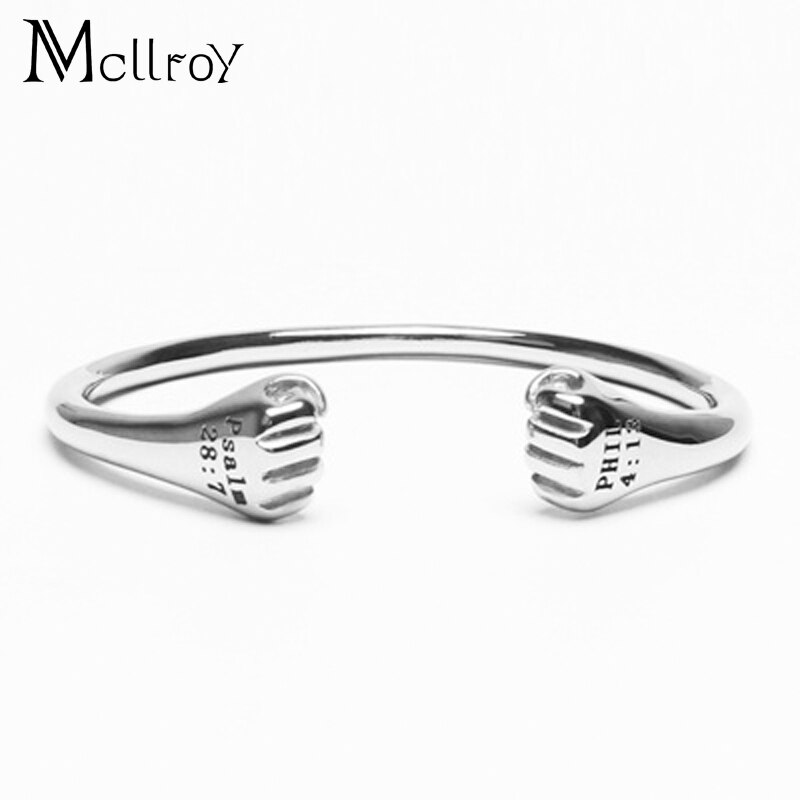 Mcllroy Open Manchet Bangle Mannen Vuist Armbanden Titanium Staal Bangles Opening Goud Dubai/Brazilië/Armbanden & Bangle Voor mannen Vrouw