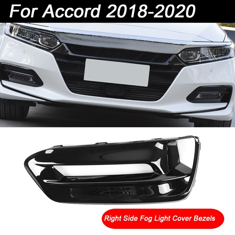 Para Honda Accord parachoques delantero negro brillante DRL faro antiniebla cubierta biseles Assy: Gris