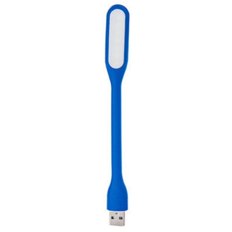 mini USB LED book light summer flexible foldable USB LED light mobile power computer notebook: Dark Blue