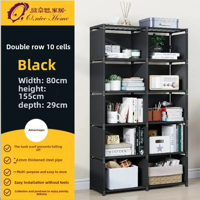 Armario multicapa a prueba de polvo, estantería divisoria de alta capacidad para dormitorio, armario de almacenamiento de montaje Simple abierto, muebles de dormitorio