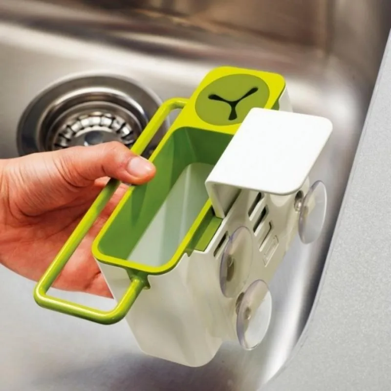 1Pc Keuken Organizer Spons Keuken Box Afdruiprek Schotel Zelfgootsteen Opslag Stands Gebruiksvoorwerpen Handdoekenrek