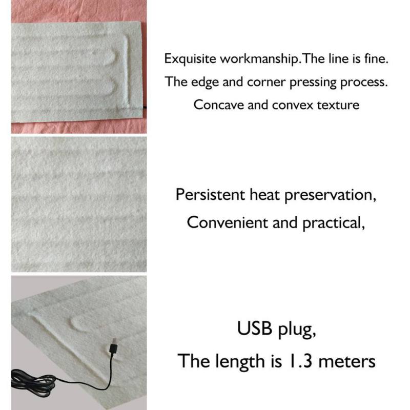 5V USB Verwarming Pad Draagbare Voet Voeten Warmer DIY Elektrische Verwarming Mat Voor Vest Jas Kleding Stoel Sofa Meubels