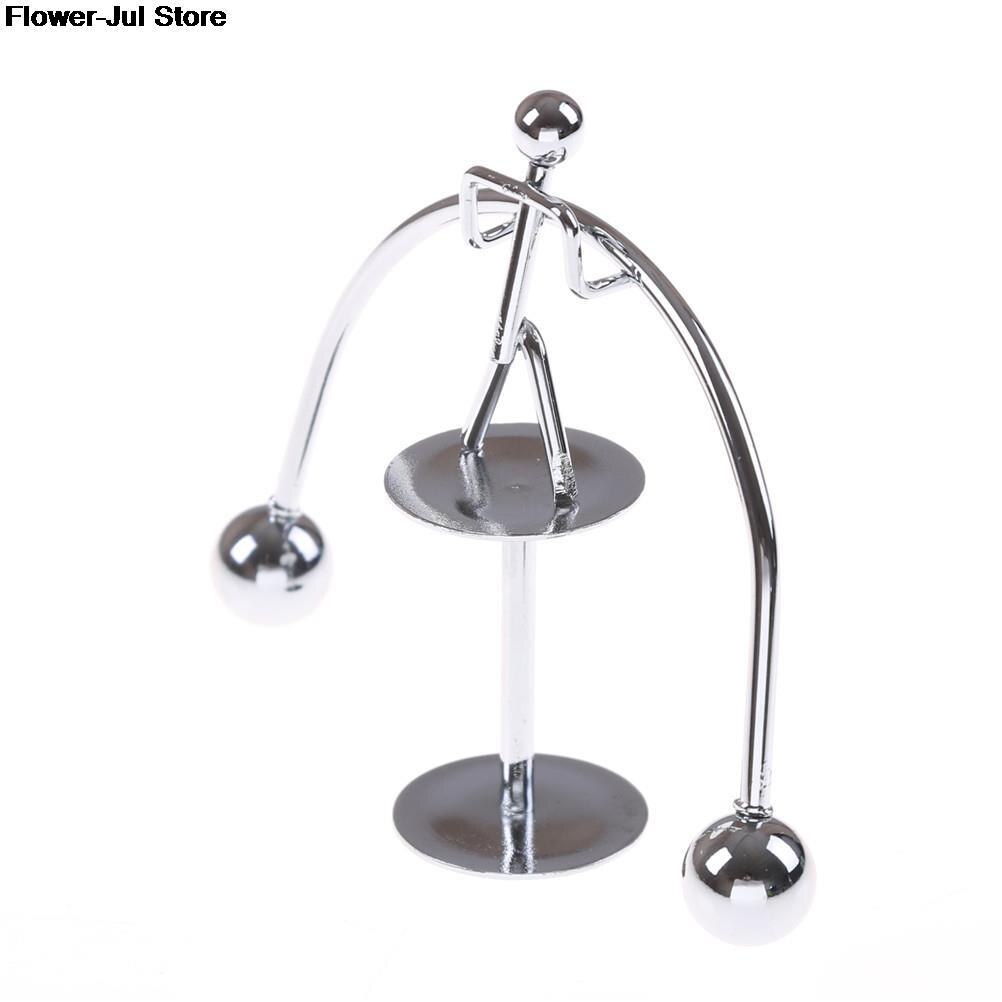 Kinetic Weightlifter Perpetual Motion Office Desk Decoration Metal Craft Perpetual Balance Home Decor Art Education