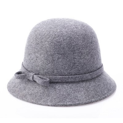 Europa england koreansk høst vinter dame fedora caps årgang sol hattemaker til kvinne dame avlet brem ull filt buehatt: 3