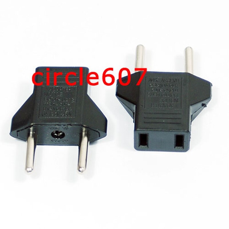 US Europe AC Wall Socket Plug US to EU Power Converter Adapter 1Pc 77UB