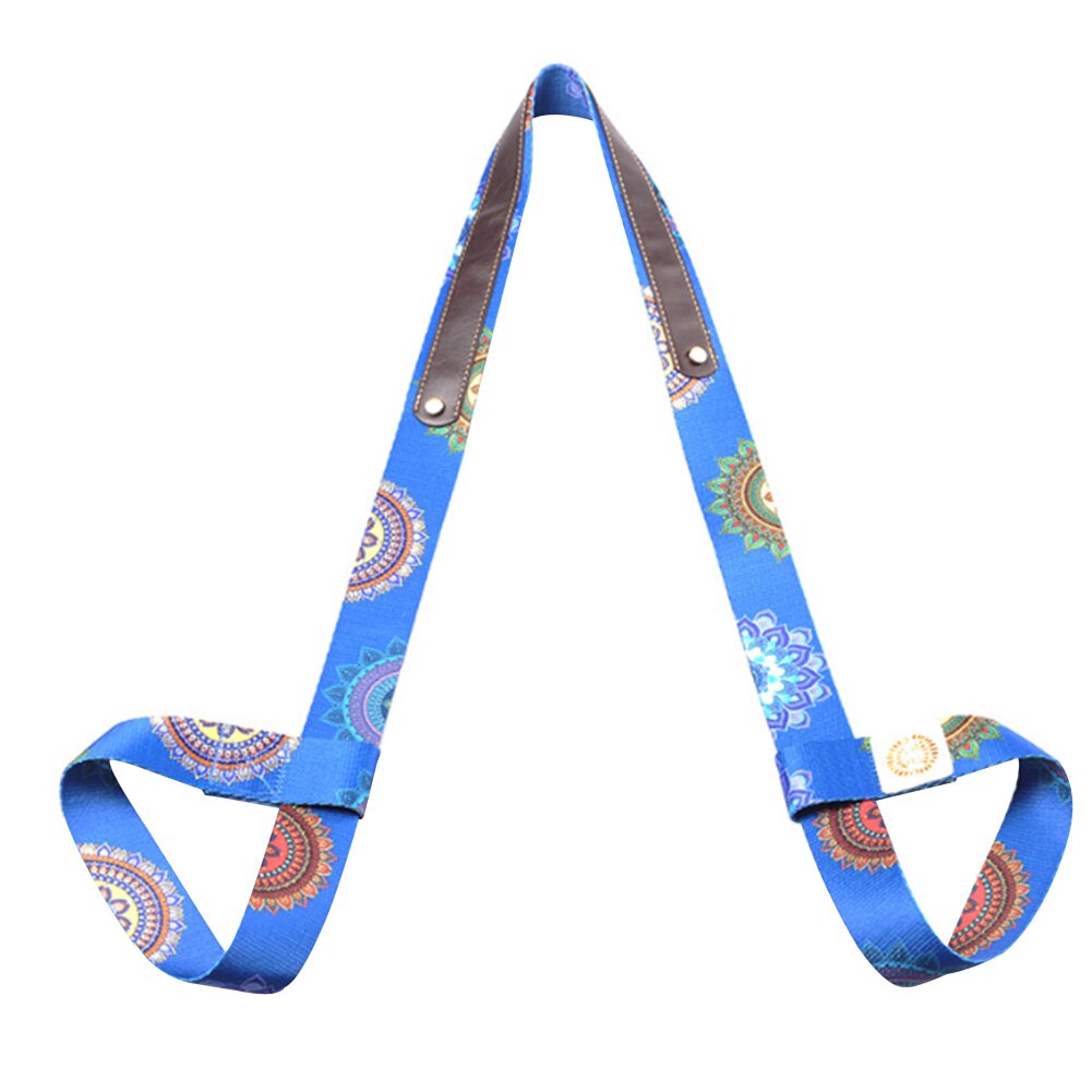 Yoga Mat Strap Exercise Sports Carry Shoulder Sling Fitness Multifunctional Adjustable Printed Gym Waist Leg Stretch Belt