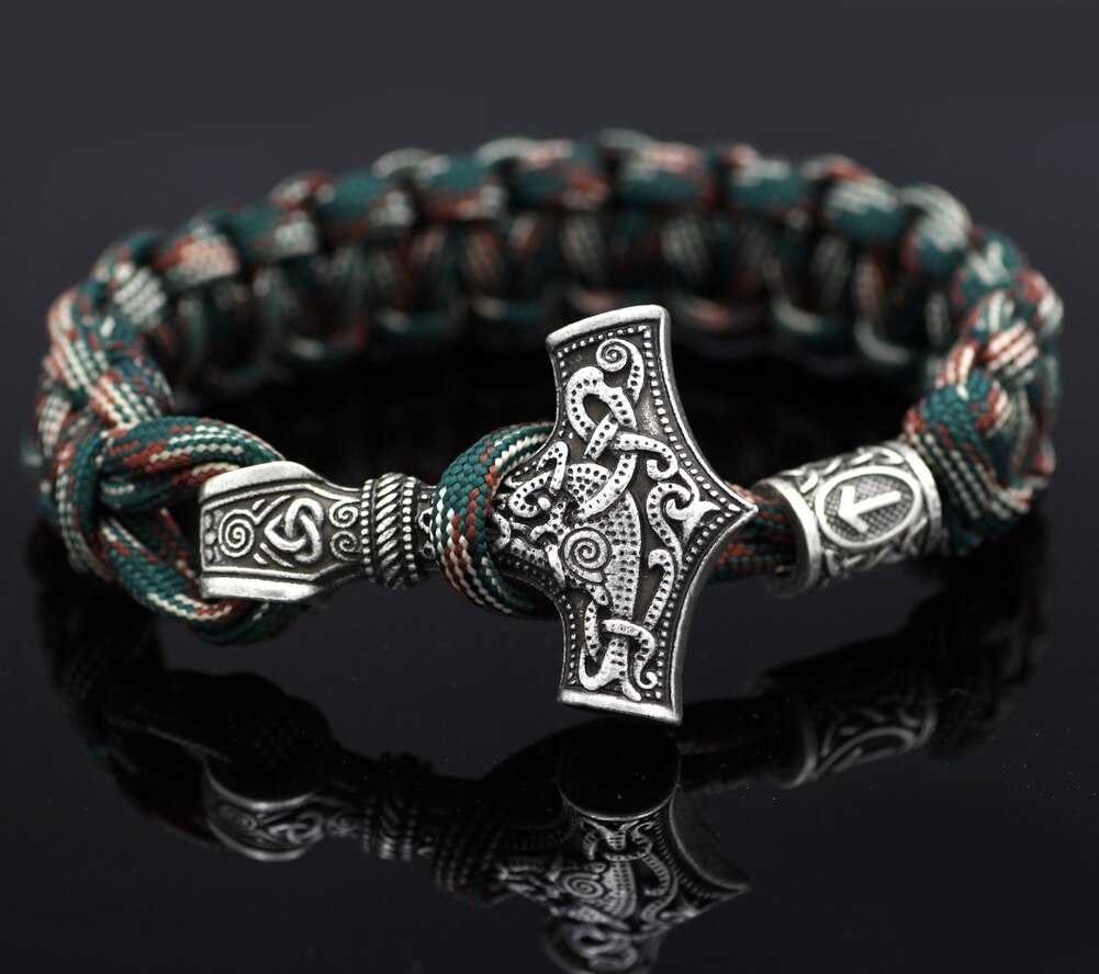 Marteau de Thor mjolnir bracelet viking scandinave nordique viking bracelet homme: Cuivre antique plaqué