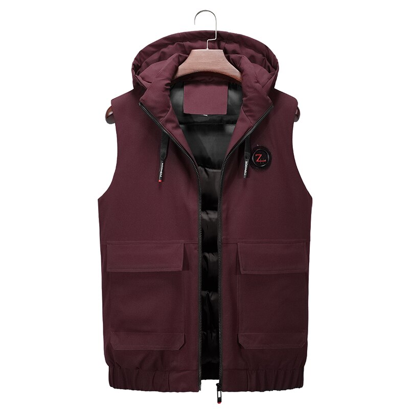neue Herren Jacke Ärmellose Weste Winter Casual Mäntel Männlichen Baumwolle Gefütterte männer Weste Männer Verdicken weste 3XL