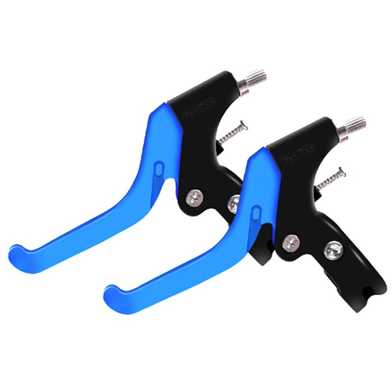1Pair Bicycle Brake Handle 2-finger Mountain Bike Cycling Brake Levers Bike Bicycle Children Brake Handle Cycling Kids Bikes: Blue
