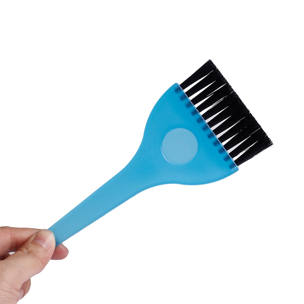 1 pc blå farve hår olie børste frisør hår klipning plast håndtag hårfarve farve skål farve blanding kam børste sæt sæt