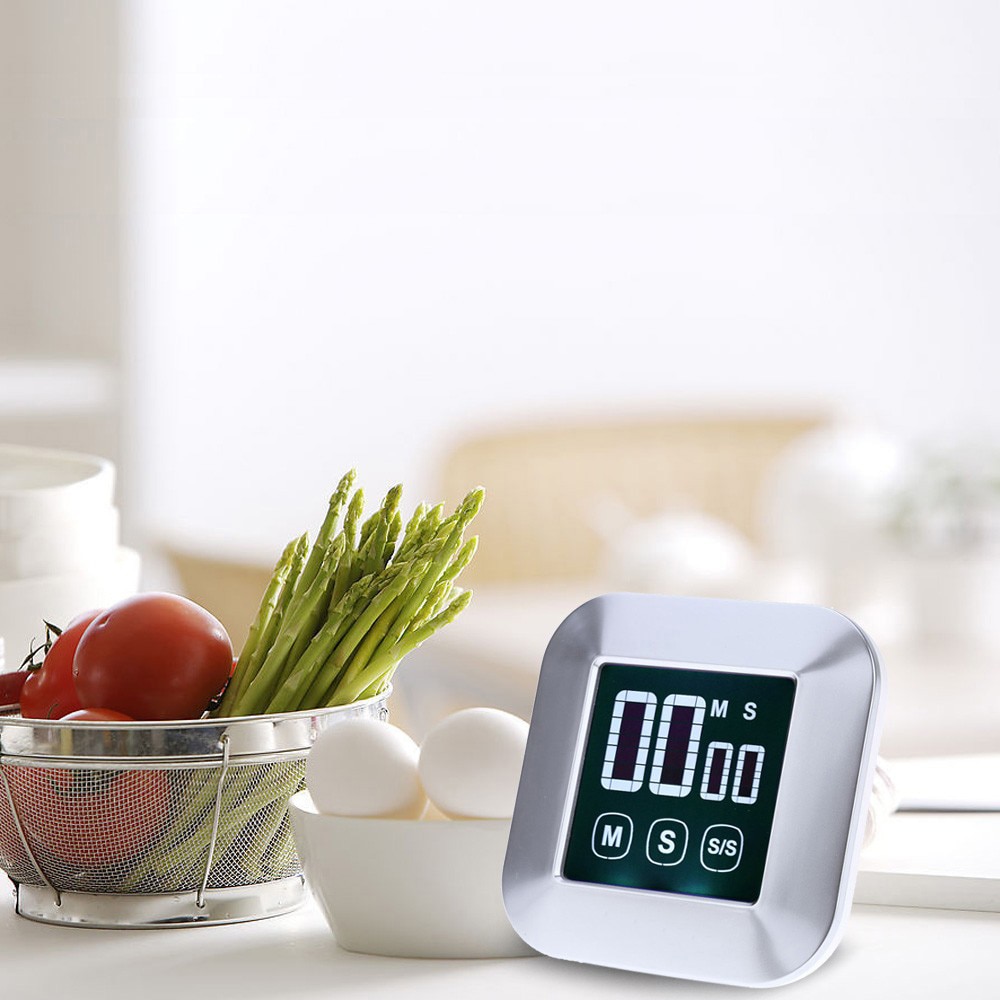 Keuken Timer Touch Screen Digitale Kookwekker Magnetische Elektronische Timer En Stopwatch Klinkende Alarm Met Lcd-scherm