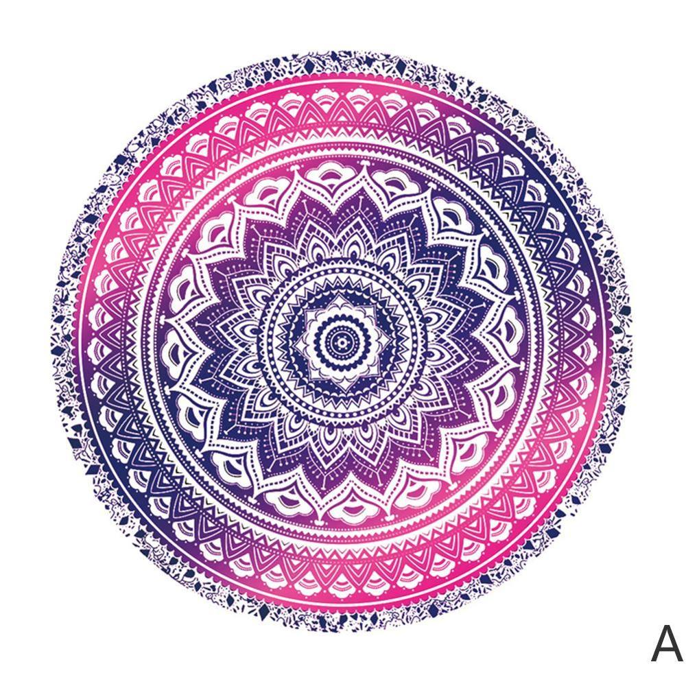 Retro Blommig Hippie Boho Sommar Strandhandduk Yogahandduk Väggmatta Mandala Indisk Gradient: Gradient rosa lila