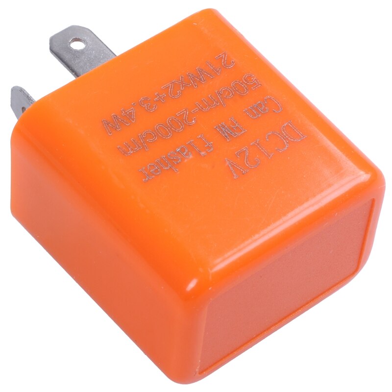 2 Pin Car Moto LED Indicator Speed Adjustable Relay turn light Flasher Orange