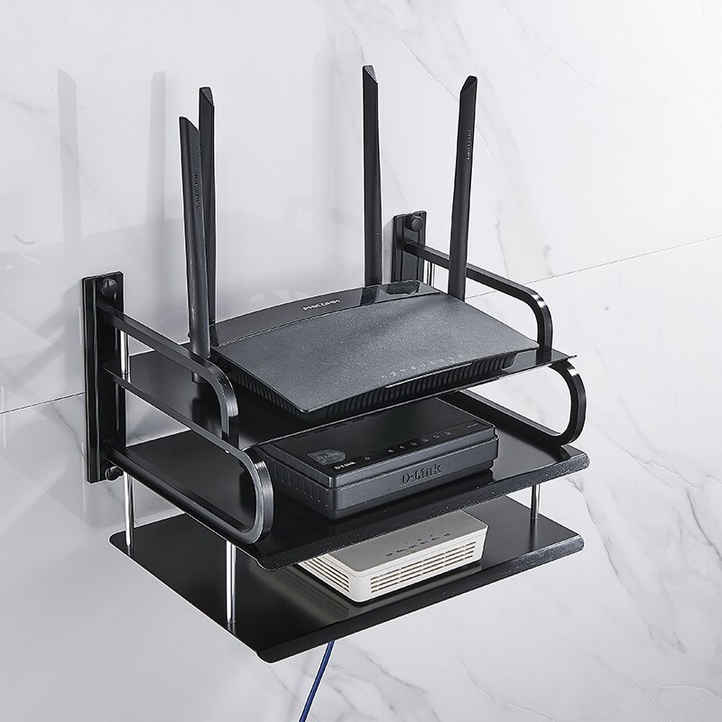 Metal Wall Mounting Wireless Wifi Router Boxes/TV Set-Top Box/DVD Player Stand/Telephone Holder Rack Shelf Bracket WJ506