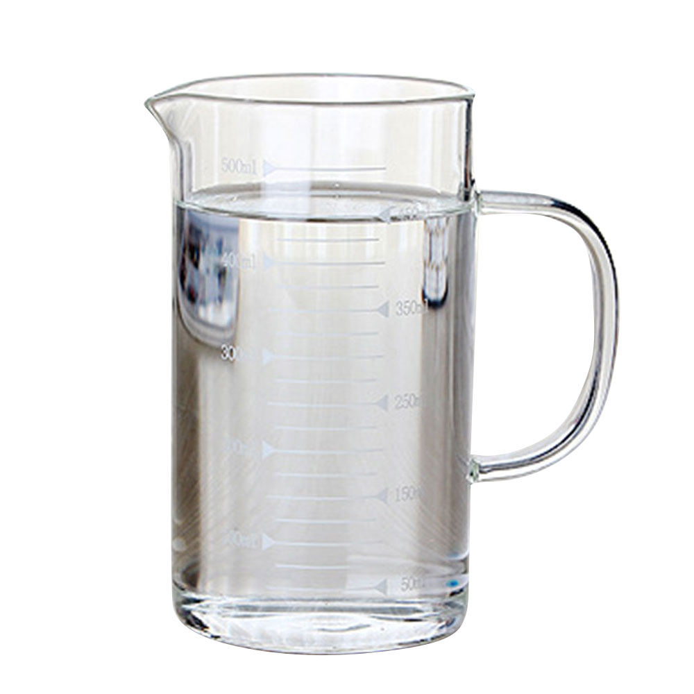 Meting Jug Hoge Borosilicaatglas Bakken Tool Dranken Melk Glas Cup Duurzaam 350 Ml/500 Ml Keuken Bar Creatieve vloeibare Bier: 500ml