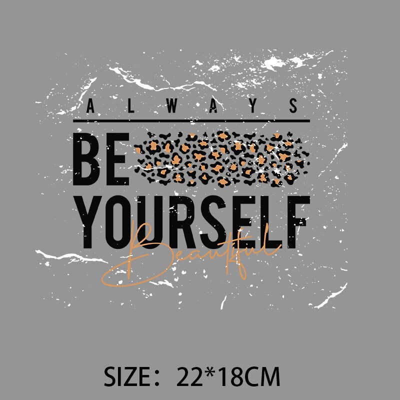 Leopard prints Stickers on Clothes Iron-on Transfers Patches for Kids Clothing Jacket Thermal Transfers Decals Patch: KK571-1