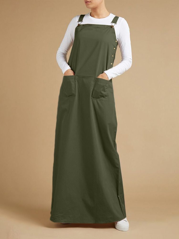 ZANZEA – Robe d'été élégante pour femmes, salopette à bretelles solides, col carré, boucle, 2023
