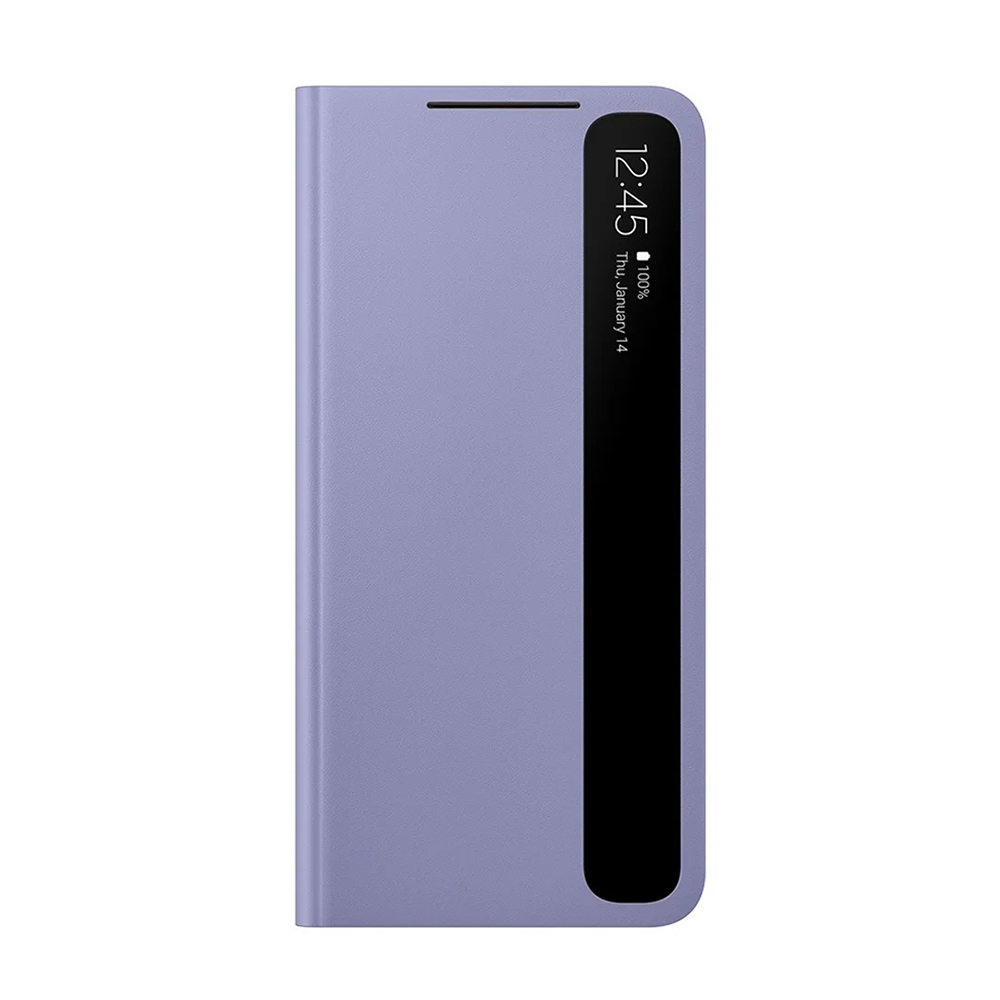 Funda de espejo Original para Samsung, funda de teléfono con vista clara para Galaxy S21 + S21Plus s-view, fundas inteligentes con tapa: Morado