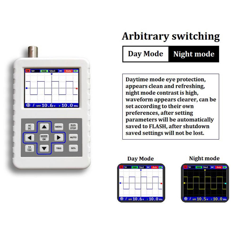 Handheld Mini Portable Digital Oscilloscope DSO FNIRSI 30M Bandwidth 200MSps Sampling Rate IPS LCD Display