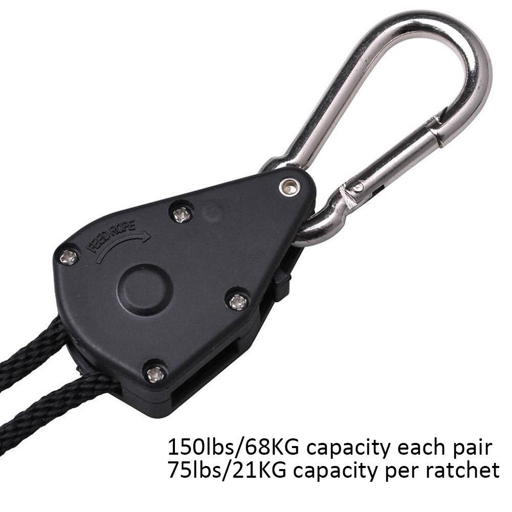 1 Paar Led Grow Light Hanger Zware Touw Ratel Reflector Hanger Voor Grow Light