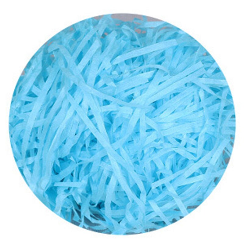 Kleurrijke Bruiloft Shred Papier Boxes Filler Papiersnippers Golfsnit Papier Bonbondoos Filler Valentine Confetti Shred Papier: lake blue