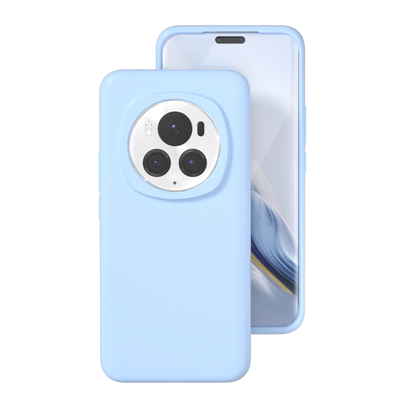 Para Honor Magic 6 Pro funda suave de silicona líquida Premium con flocado dentro de la carcasa protectora para Honor Magic6: PE / LIGHT BLUE