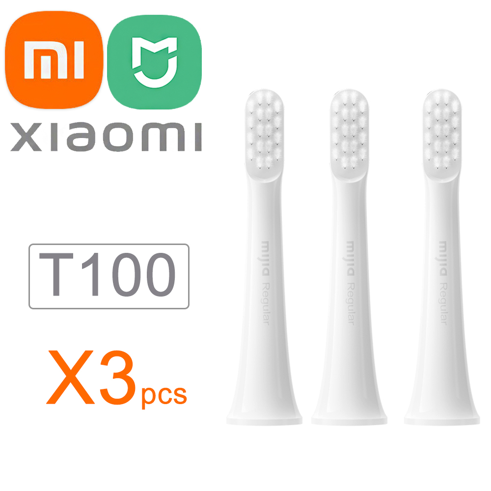 Xiaomi MIJIA-cabezales de repuesto para cepillo de dientes eléctrico T100, 12 unidades, Original: 3pcs