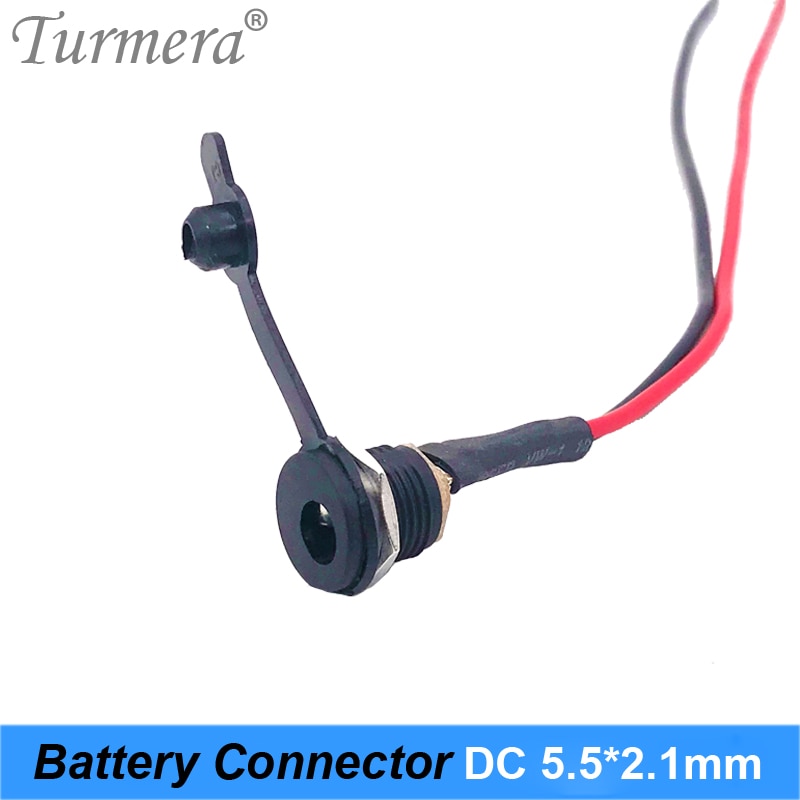 Batterij Dc Power Connector Voor Diy Dc Waterdicht Jack Connector DC022B 5.5X2.1 Mm Met Draad Turmera