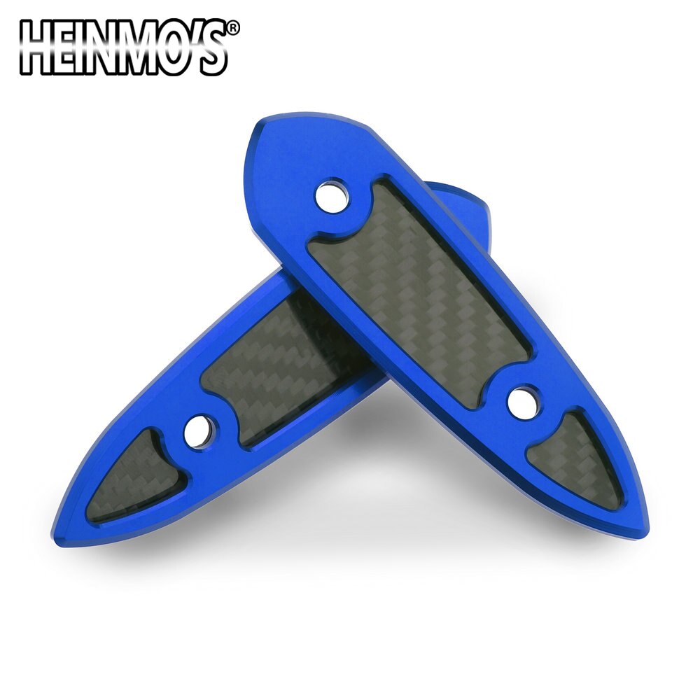 Soporte de espejos retrovisores laterales para motocicleta, accesorios de moto, tapas de agujero para espejo, para Yamaha YZF R3 YZF R25: Azul