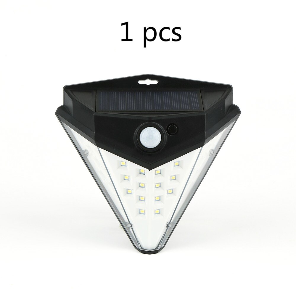 32LED Zonne-energie Wandlamp Optische Sensing Waterdichte Driezijdige Verlichting Outdoor Solar Hek Verlichting Tuin Wandlamp