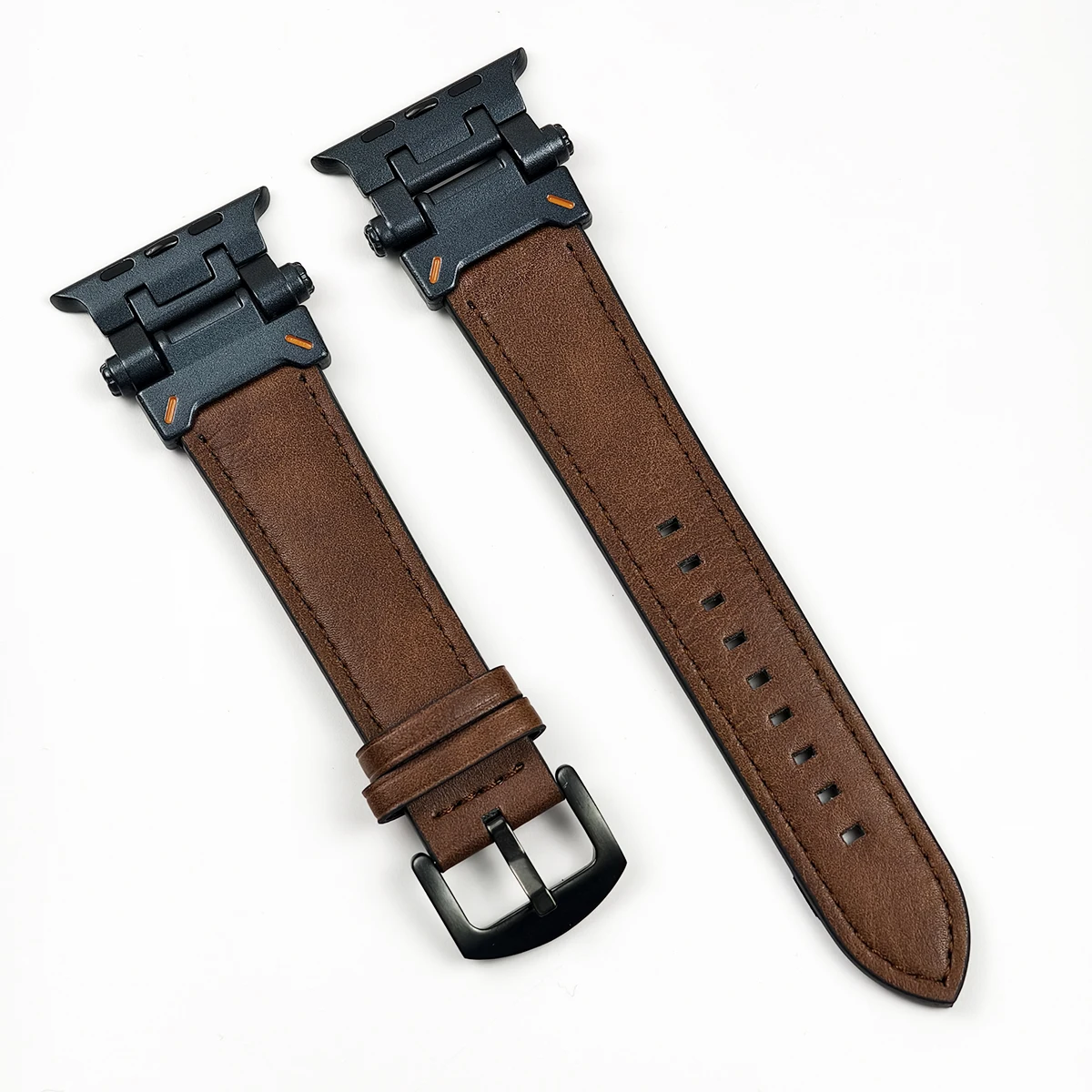 Lederen band voor Apple Watch Ultra 2 Band 49 mm 3 2 1 42 mm Armband voor Iwatch Series 10 46 mm 9 8 7 6 SE 5 44 mm 45 mm horlogeband: GREEN BLUE / 19mm