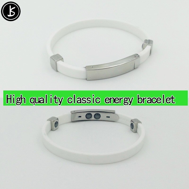 Freies verteilen edelstahl silikon klebstoff power armband mit farbe silicon gummi uhr band