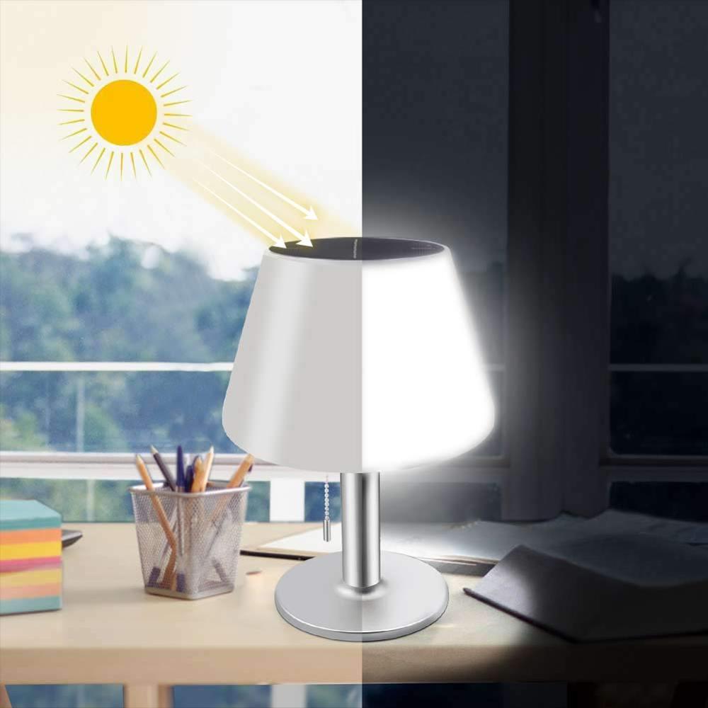 Tafellamp Led Zonne-verlichting Indoor Outdoor Dimbare Oplaadbare Nachtlampje Moderen Bureaulamp Voor Nachtkastje Slaapkamer