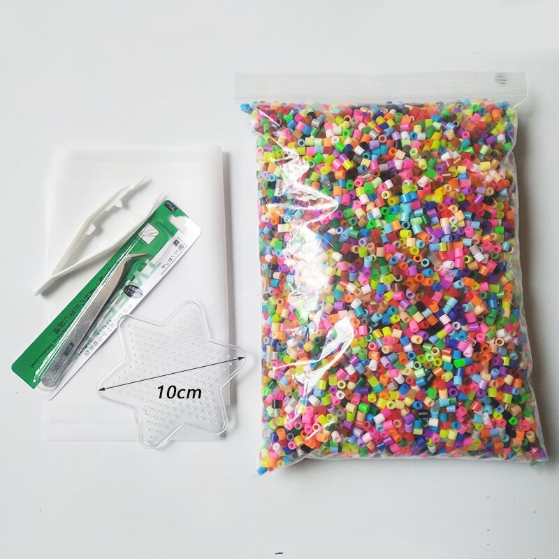 Perles Hama 500g 8000 pièces 5mm, 1 modèle + 3 papiers à repasser + 2 pincettes, jouets éducatifs pour enfants, Diy,: 5
