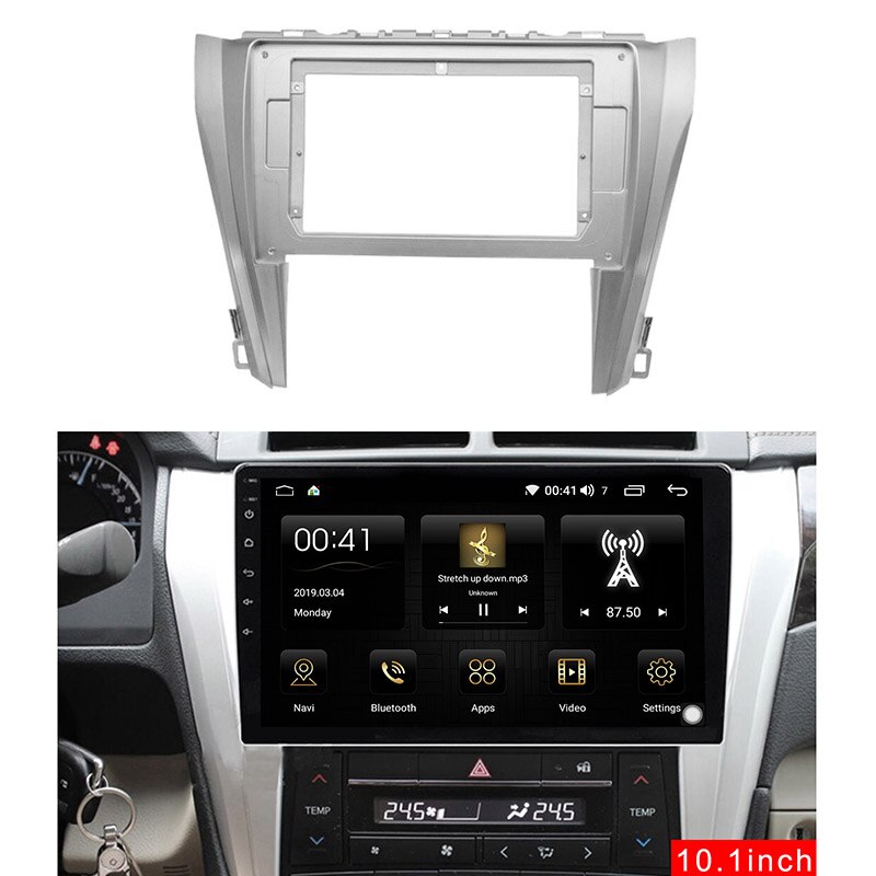 Fáscia do carro para toyota camry solar 2015-2017 10 polegadas painel estéreo traço instalação adaptador duplo din carro dvd quadro guarnição kits