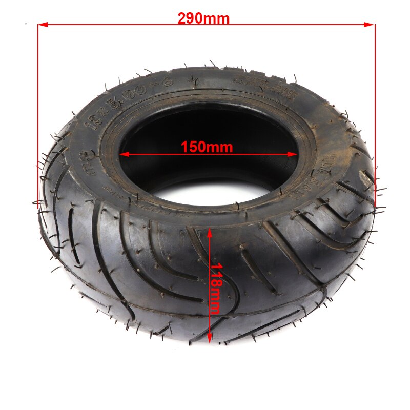 13x5.00-6 Pneu Tubeless Pneu Sous Vide pour Vélo Pliant Scooters mini kart ATV Quad Vélo Accessoires: B
