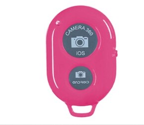 Fgclsy botão de controle remoto sem fio do obturador bluetooth selfie para ios android: rosered
