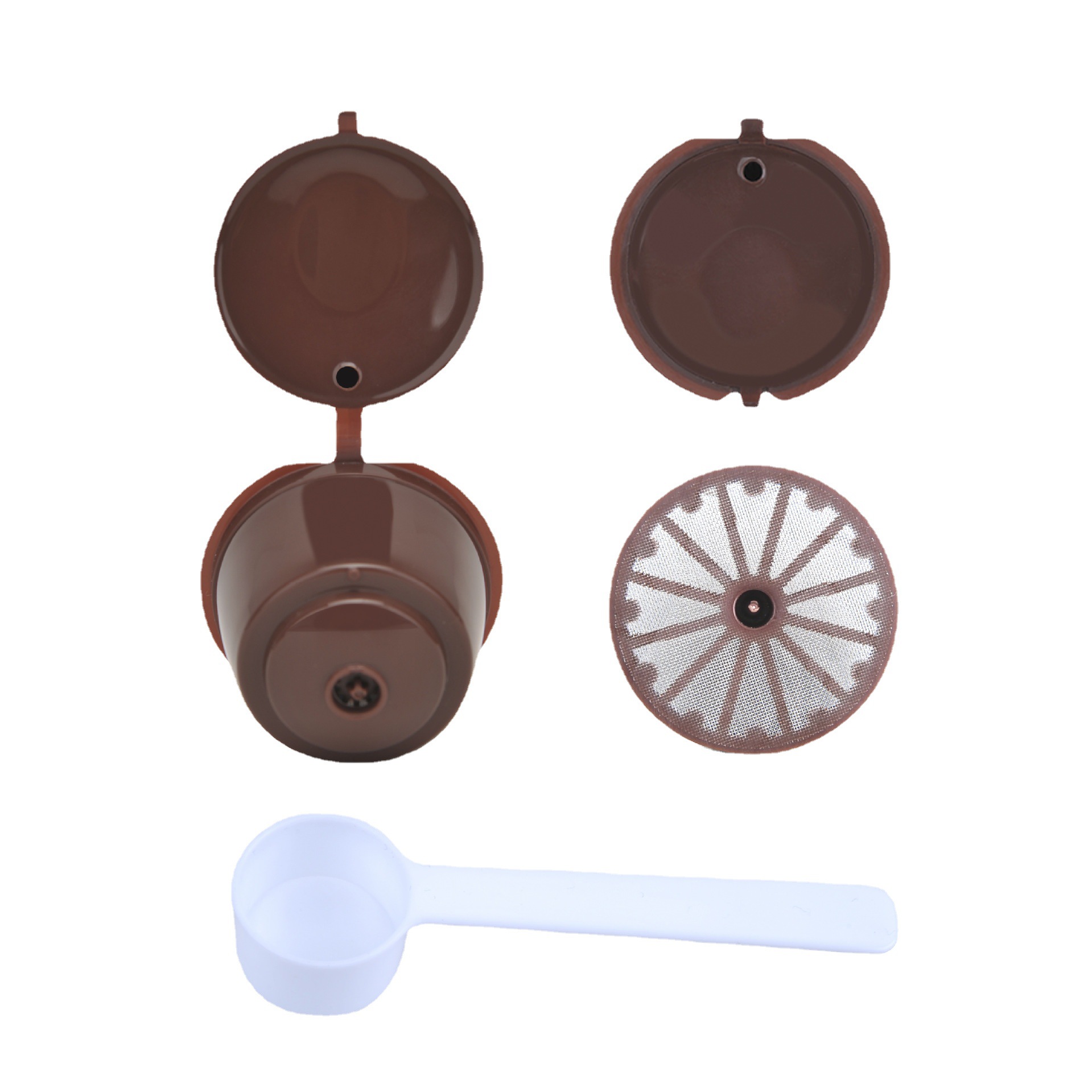 3 unids/lote cápsula de café Dolce Gusto reutilizable verde, cápsulas de cestas de filtro de café Dolce Gusto compatibles recargables de plástico