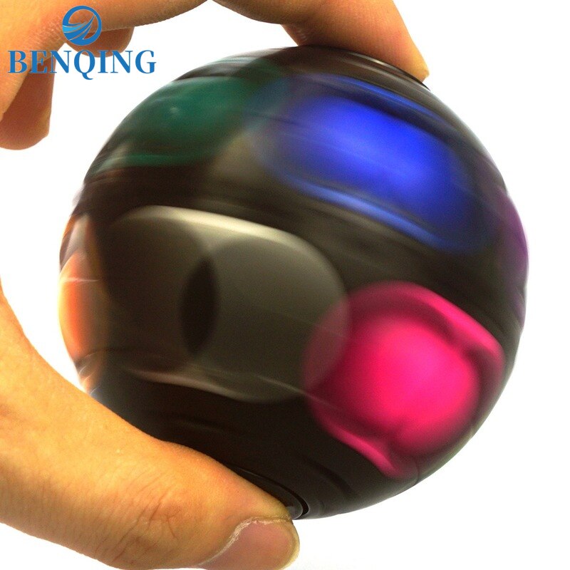 Benqing Draaibare Regenboog Ball Brain Power Vinger Voetbal Kinderen Stress Relief Speelgoed Vingertop Regenboog Bal Magische Bal WF229