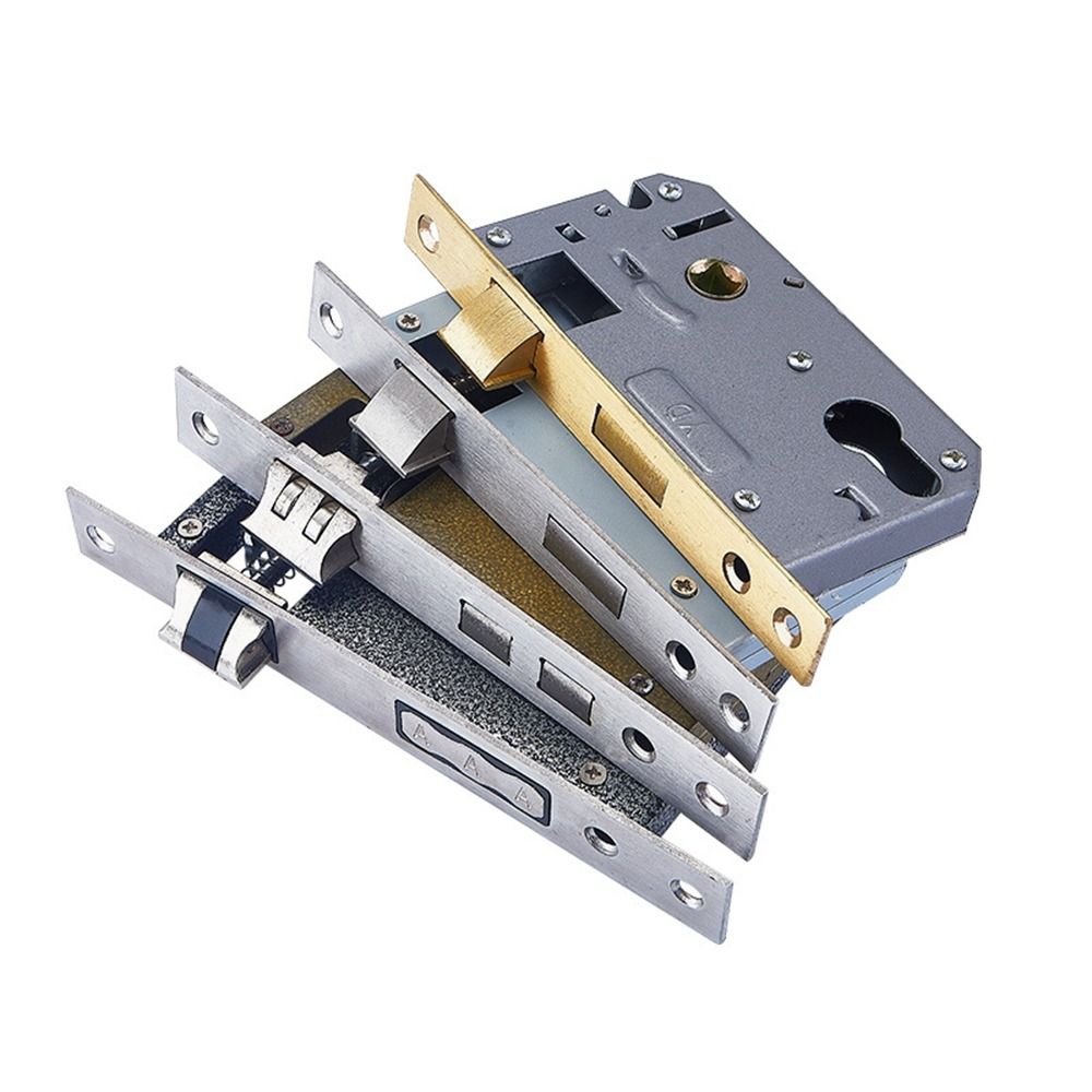 Stainless Steel Door Lock Cylinder Silent Security Mechanical Lock Replacement Spare Parts Door Handle Lock Door