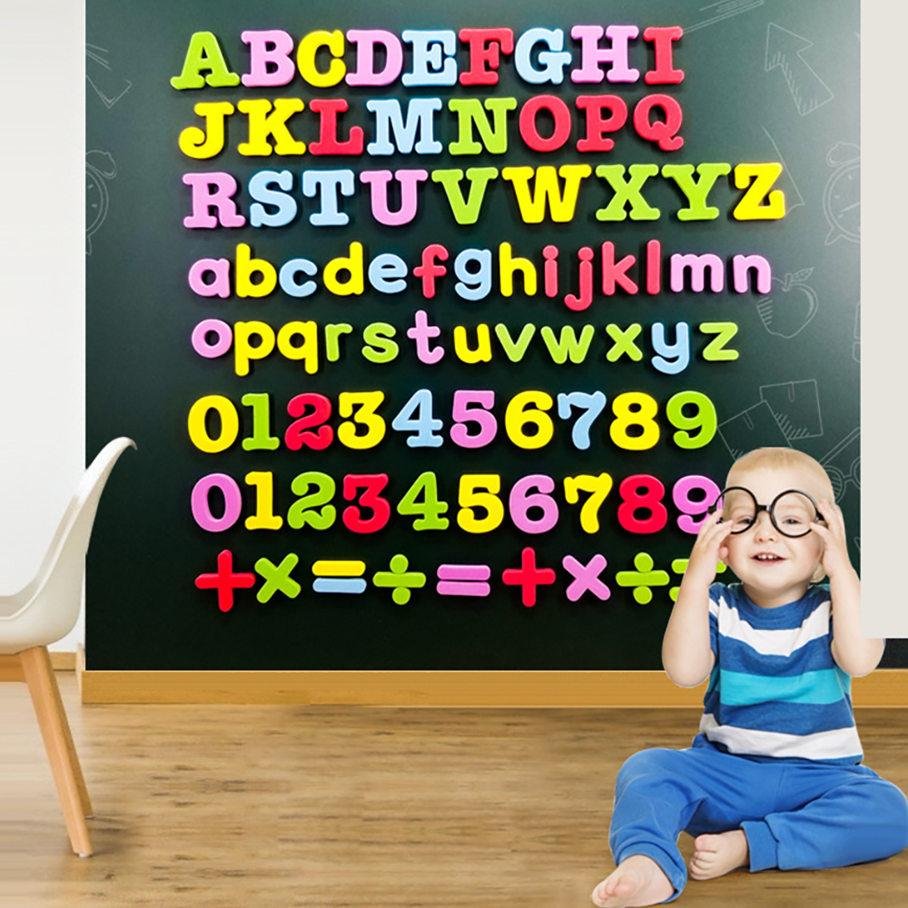 Magnetic Letters Numbers Alphabet ABC 123 Fridge Magnets Plastic Educational Preschool Learning Toy Set Uppercase Lowercase Math