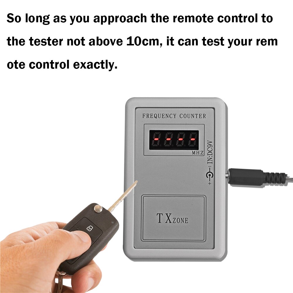 Rf Afstandsbediening Draadloze Frequentie Meter Teller Detector Cymometer Voeding Kabel Voor Auto Auto Sleutel Afstandsbediening