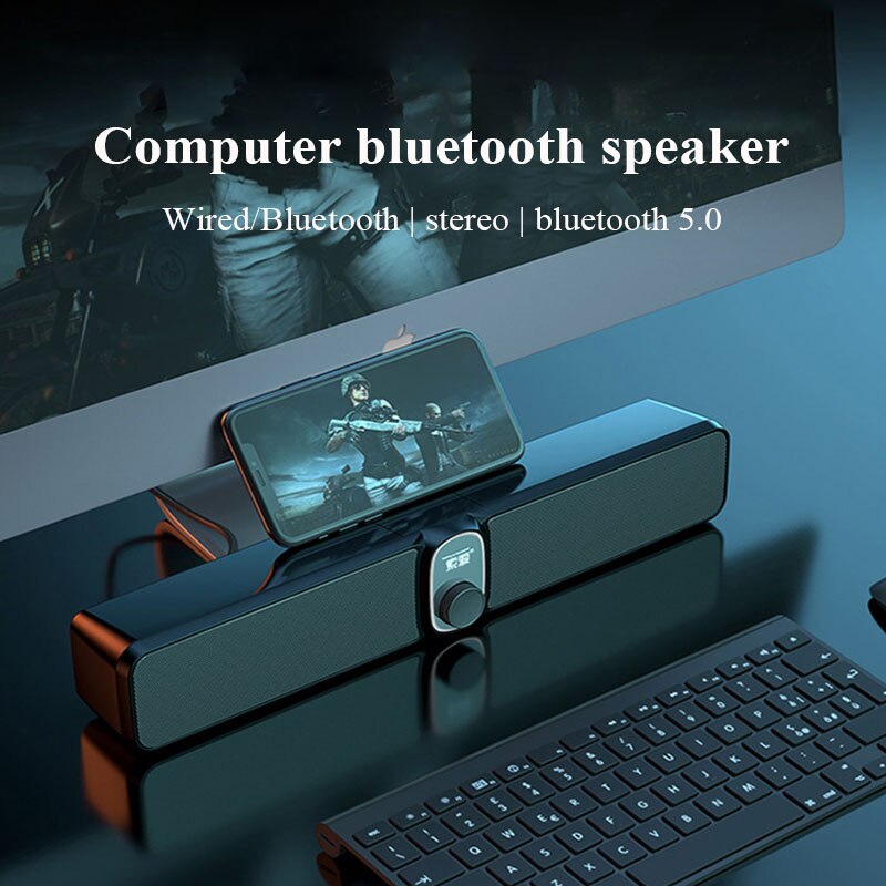 3D Surround Soundbar Bluetooth 5.0 głośnik przewodowe głośniki komputerowe Subwoofer Stereo Sound bar do laptopa PC teatr TV Aux 3.5mm