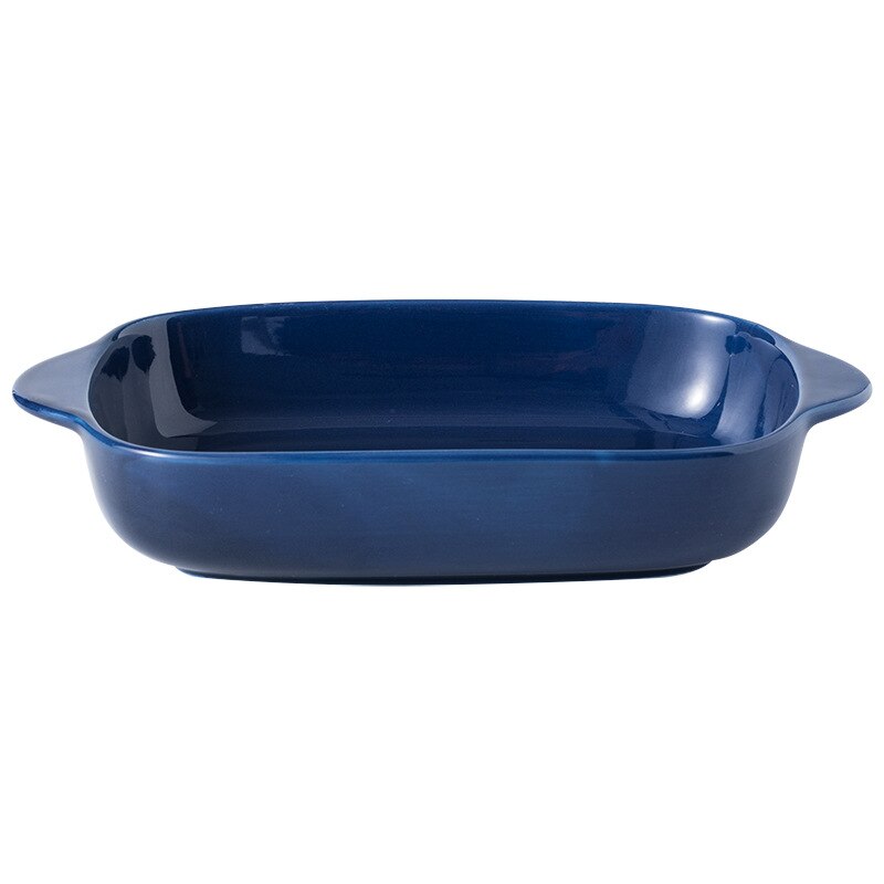 Rectangular Ceramic Baking Tray Double-eared Rice Plate Baking Mold Oven Pasta Thousand-level Baking Tray Microwave Oven
