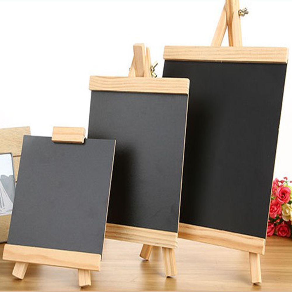 Desktop Message Blackboard Pine Wood Easel Chalkboard Kids Wooden Memo Black Board Collapsible Writing Boards